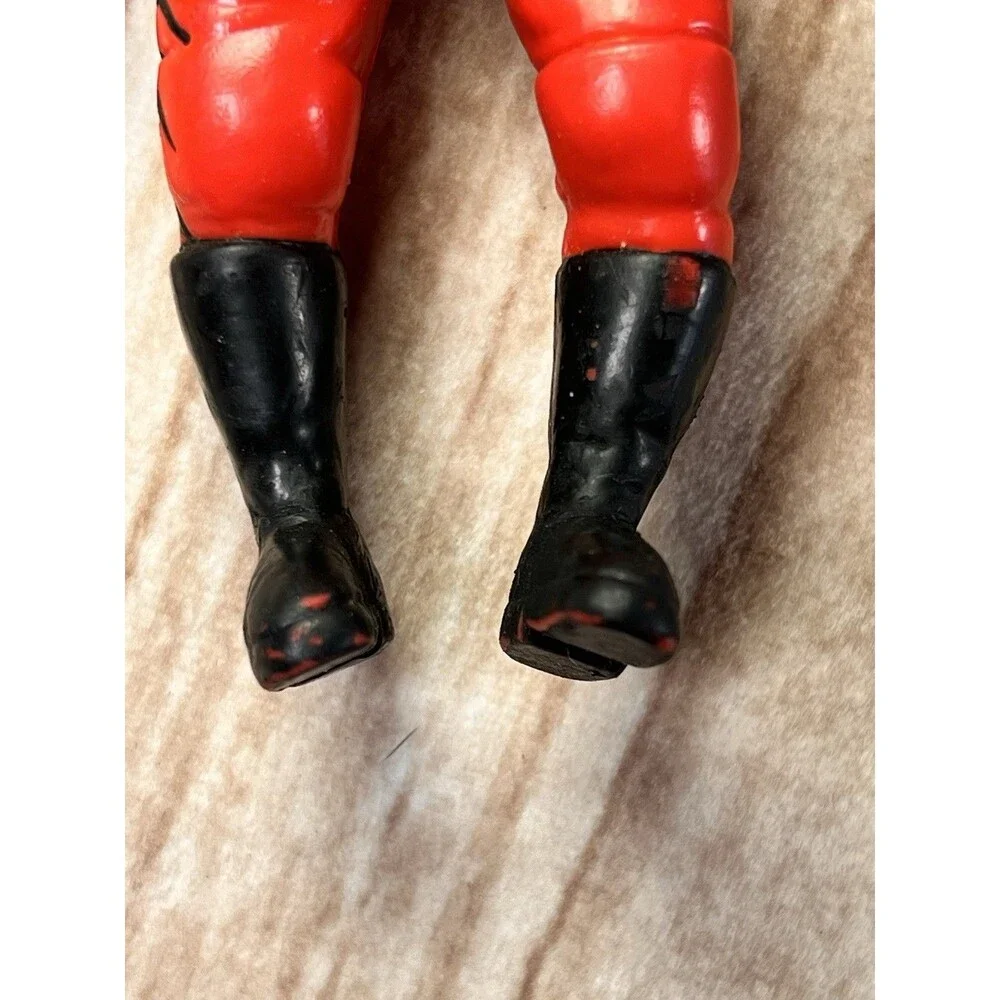 Vintage 1998 Kane WWF Bend-Ems Figure Just Toys Titan Sports Red Black